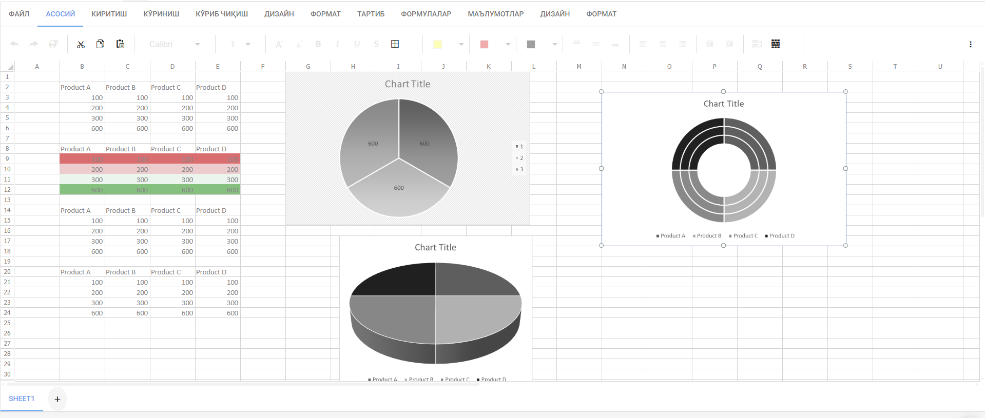 Jadval - Excel bilan mos